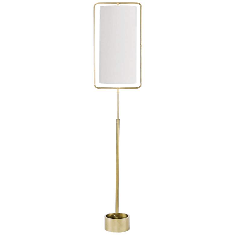 Image 1 Regina-Andrew Geo 70" High White and Natural Brass Modern Floor Lamp