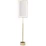 Regina-Andrew Geo 70" High White and Natural Brass Modern Floor Lamp