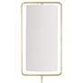 Regina-Andrew Geo 70" High White and Natural Brass Modern Floor Lamp