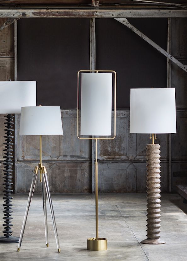 Image 4 Regina-Andrew Geo 70" High White and Natural Brass Modern Floor Lamp more views