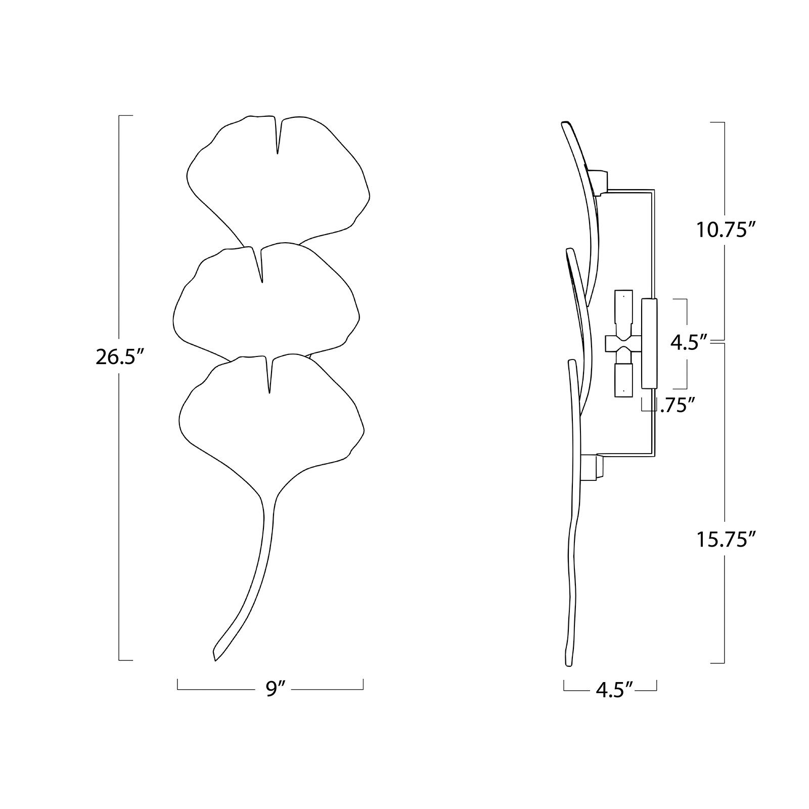 Image 7 Regina Andrew Ginkgo 26 1/2" High Gold Wall Sconce more views