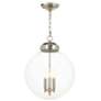 Regina Andrew Globe Pendant (Polished Nickel) 24 Height