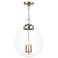 Regina Andrew Globe Pendant (Polished Nickel) 24 Height