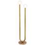 1_Regina Andrew Happy 52 1/2" High Natural Brass 2-Light LED Floor Lamp