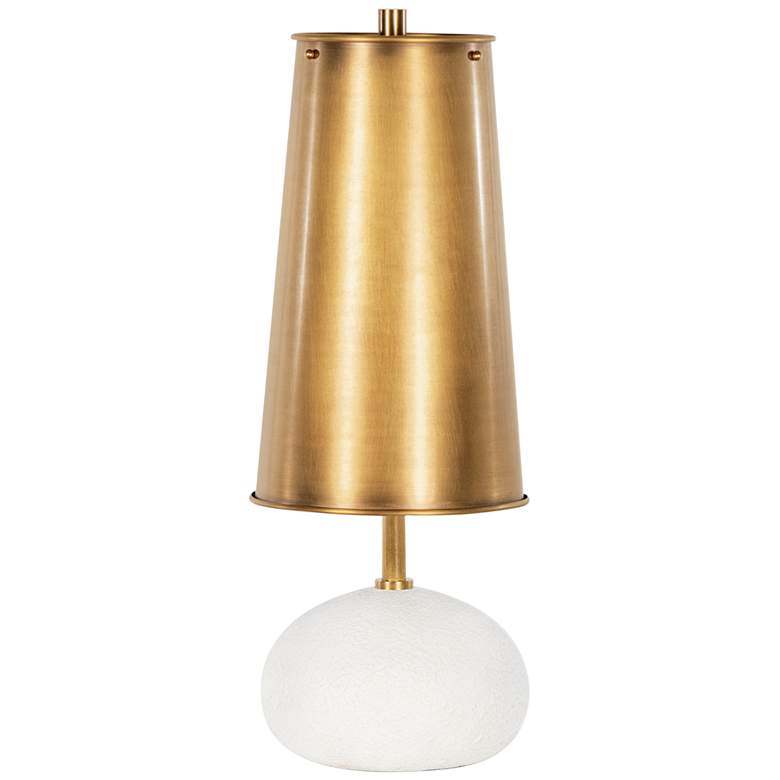 Image 1 Regina Andrew Hattie 19 1/2" High White and Brass Modern Table Lamp