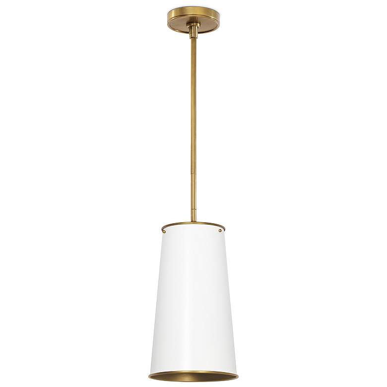 Image 1 Regina Andrew Hattie Pendant (White and Natural Brass) 18.25 Height