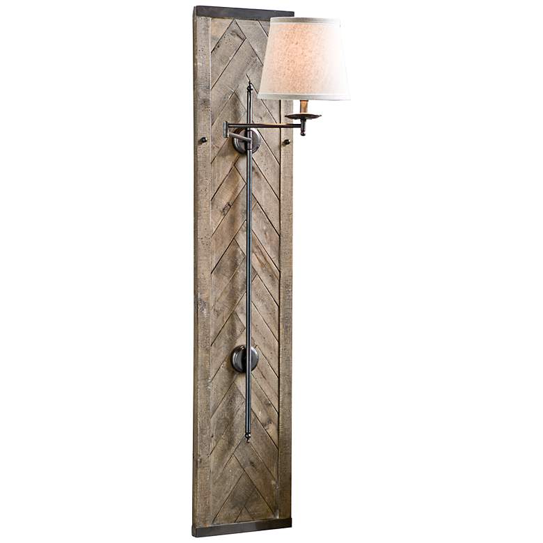 Image 1 Regina Andrew Herringbone 60" Swing-Arm Sconce