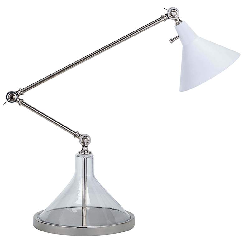 Image 2 Regina Andrew Ibis White Steel and Clear Glass Modern Task Reading Lamp