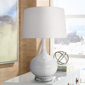 Image1 of Regina Andrew Irvin Hand-Dipped Ivory Ceramic Table Lamp