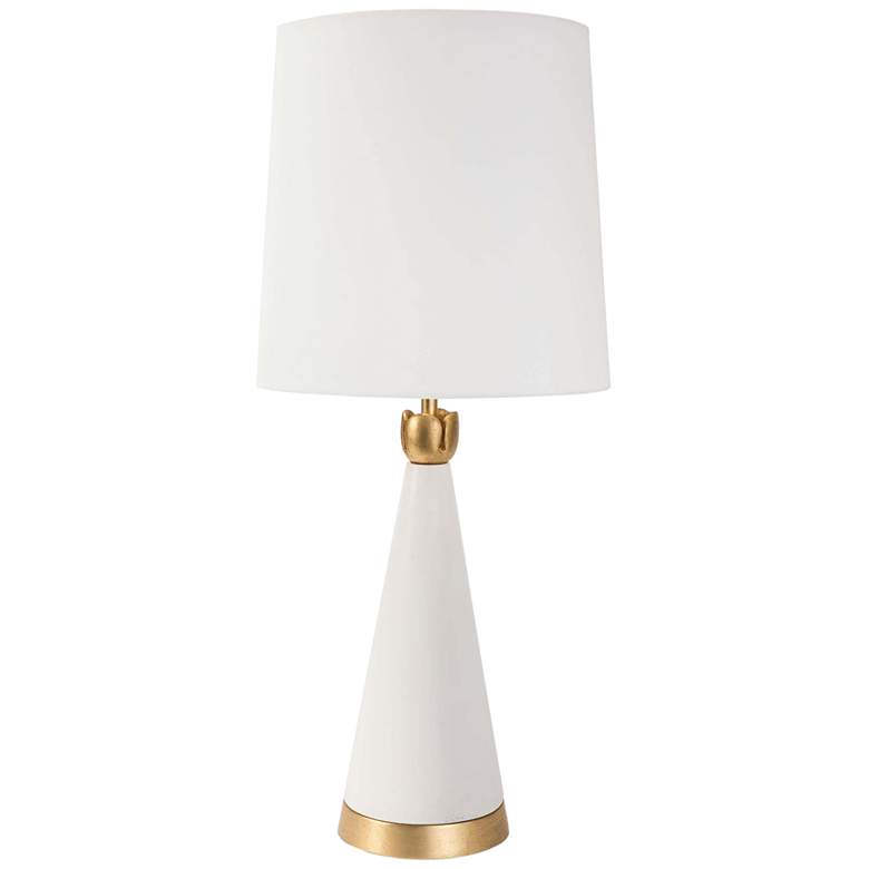 Image 2 Regina Andrew Juniper 30 1/2 inch White Concrete Cone Table Lamp
