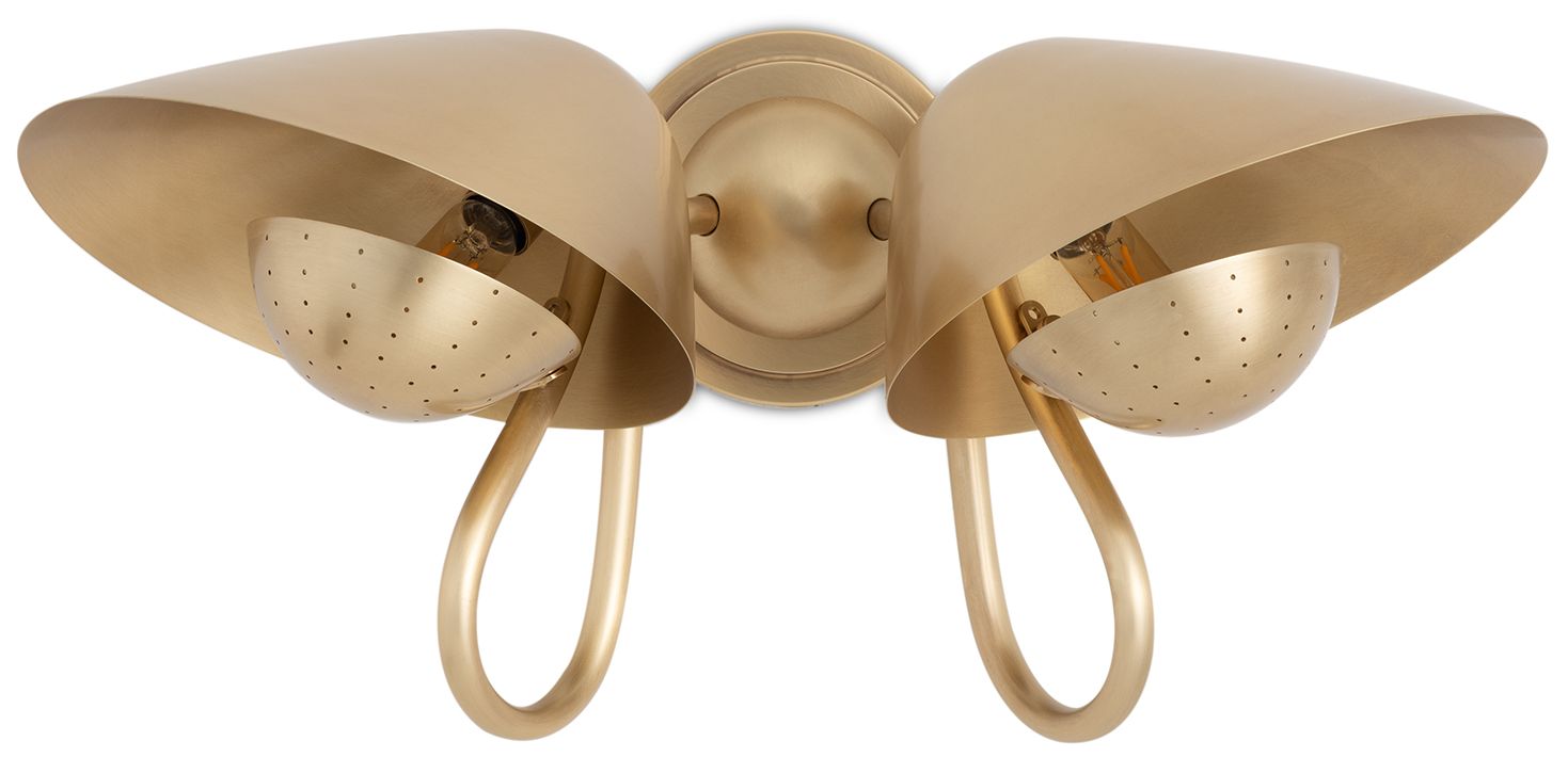 Image 2 Regina Andrew Keaton Sconce Double (Natural Brass) more views