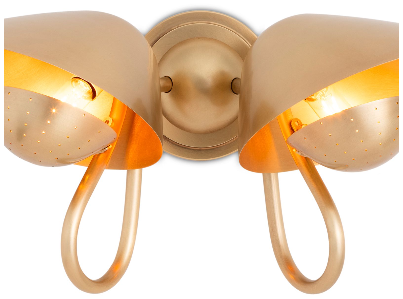 Image 3 Regina Andrew Keaton Sconce Double (Natural Brass) more views