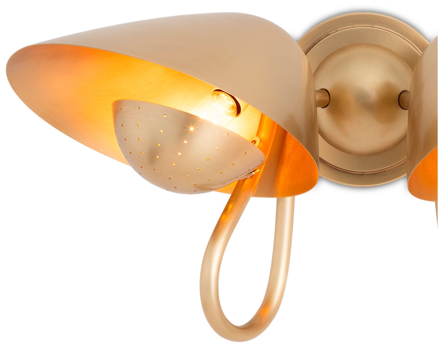 Image 4 Regina Andrew Keaton Sconce Double (Natural Brass) more views