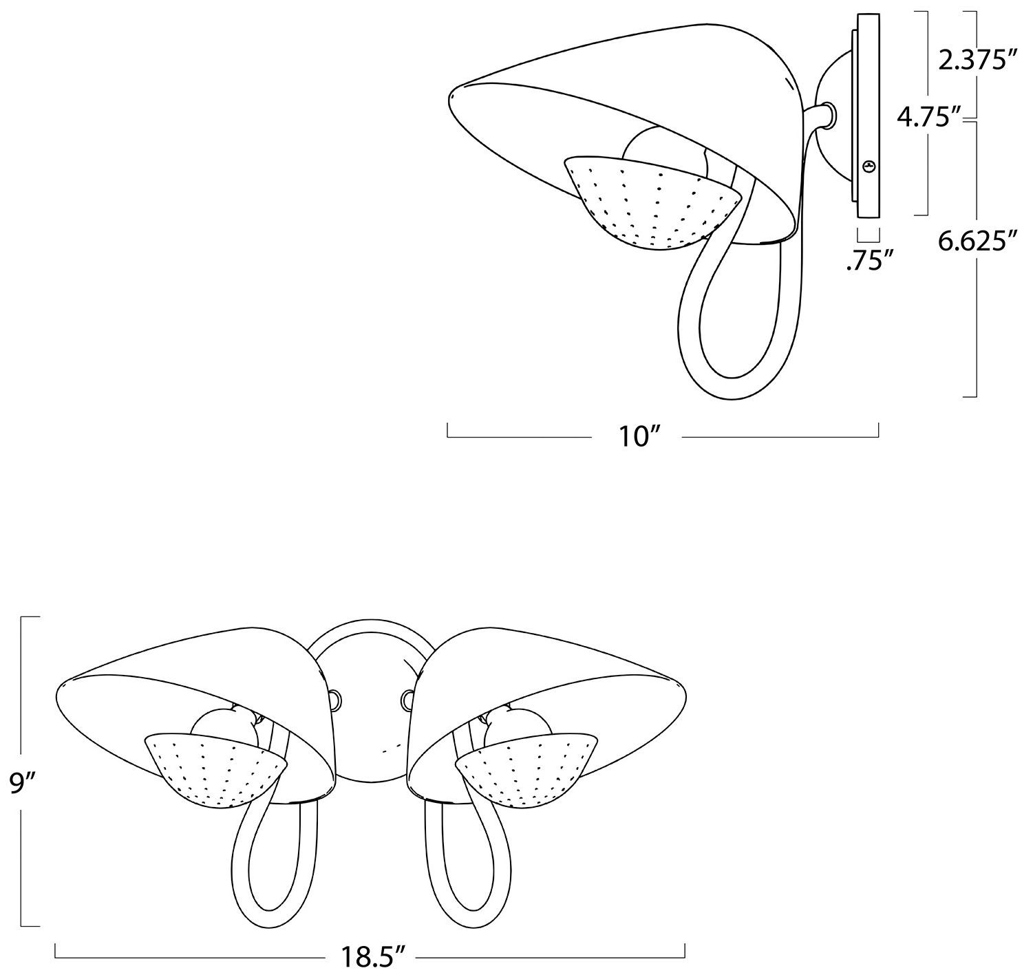 Image 5 Regina Andrew Keaton Sconce Double (Natural Brass) more views