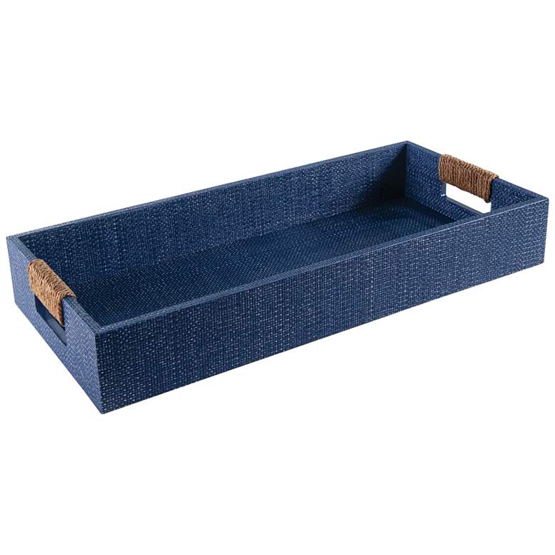 Image 1 Regina Andrew Logia Rectangle Tray Small (Indigo) 3.5 Height