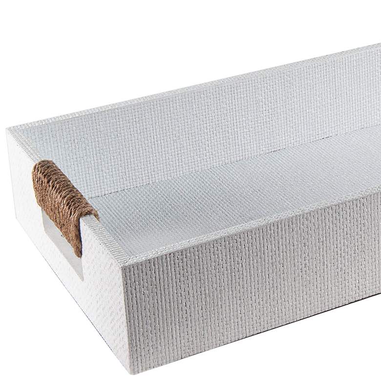 Image 2 Regina Andrew Logia Rectangle Tray Small (White) 3.5 Height more views