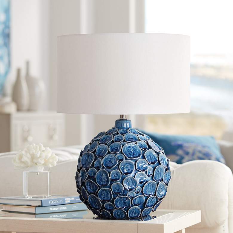Image 1 Regina Andrew Lucia Ceramic Table Lamp (Blue) 26 Height