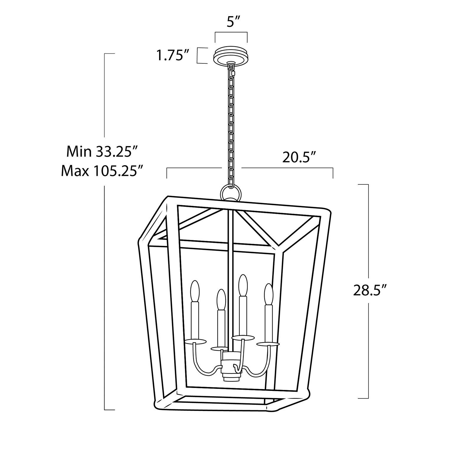 Image 4 Regina Andrew Luella Lantern Medium 33.25 Height more views