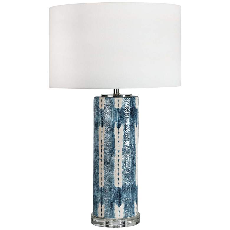 Image 1 Regina Andrew Mali 28 inch Indigo Blue Ceramic Table Lamp