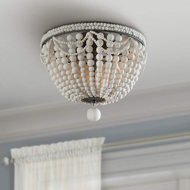 Image 1 Regina Andrew Malibu 15" Wide White Ceiling Light