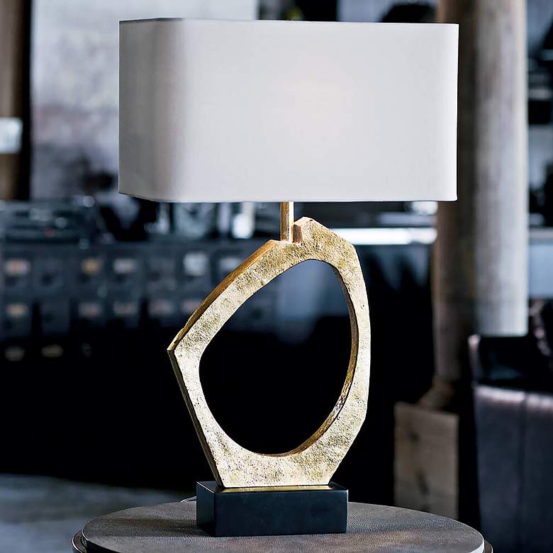 Image 4 Regina Andrew Manhattan 30" Modern Gold Leaf Table Lamp more views