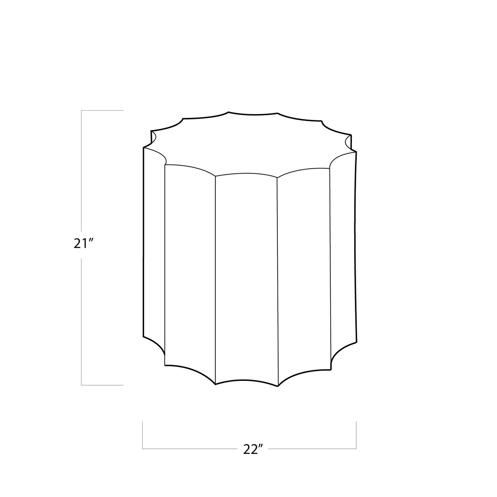 Image 7 Regina Andrew Marilyn Shagreen Scalloped Table 21 Height more views