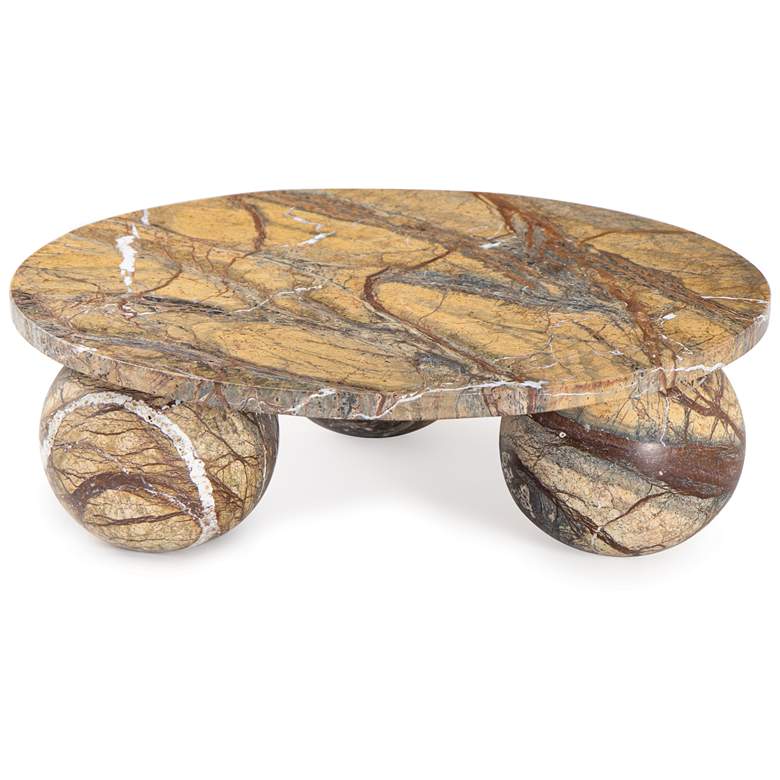 Image 1 Regina Andrew Marlow Marble Plate Large (Brown)