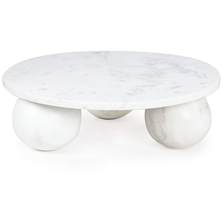 Image 1 Regina Andrew Marlow Marble Plate Large (White)