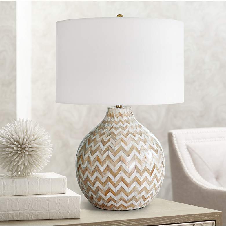 Image 1 Regina Andrew Multicolor Bone Chevron Jug Table Lamp