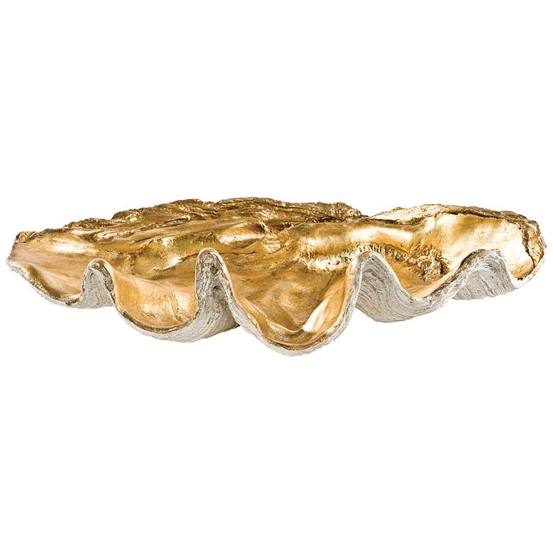 Image 1 Regina Andrew New South 22" Wide Golden Clam Decorative Bowl
