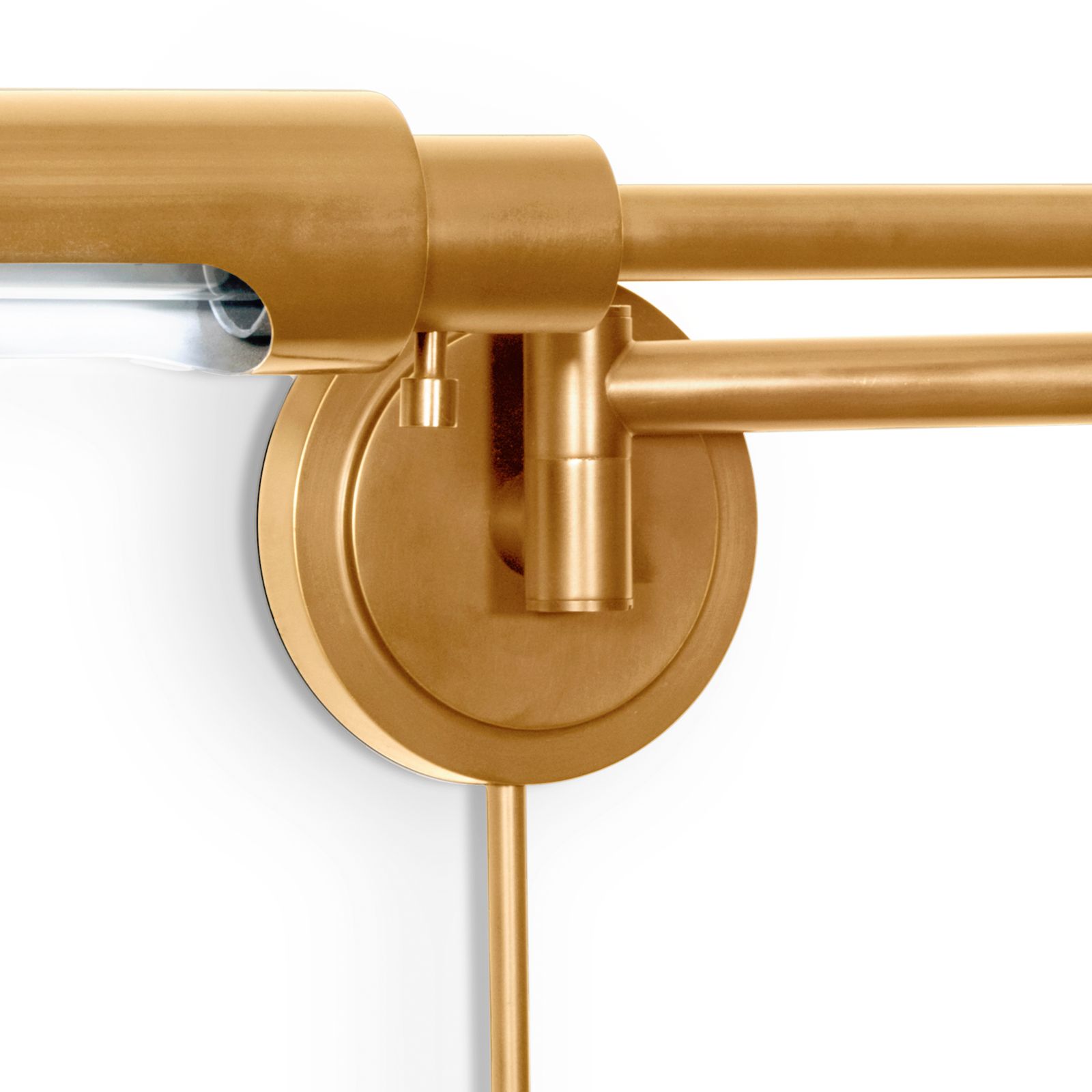 Image 4 Regina Andrew Noble Natural Brass Swing Arm Plug-In Wall Sconce more views