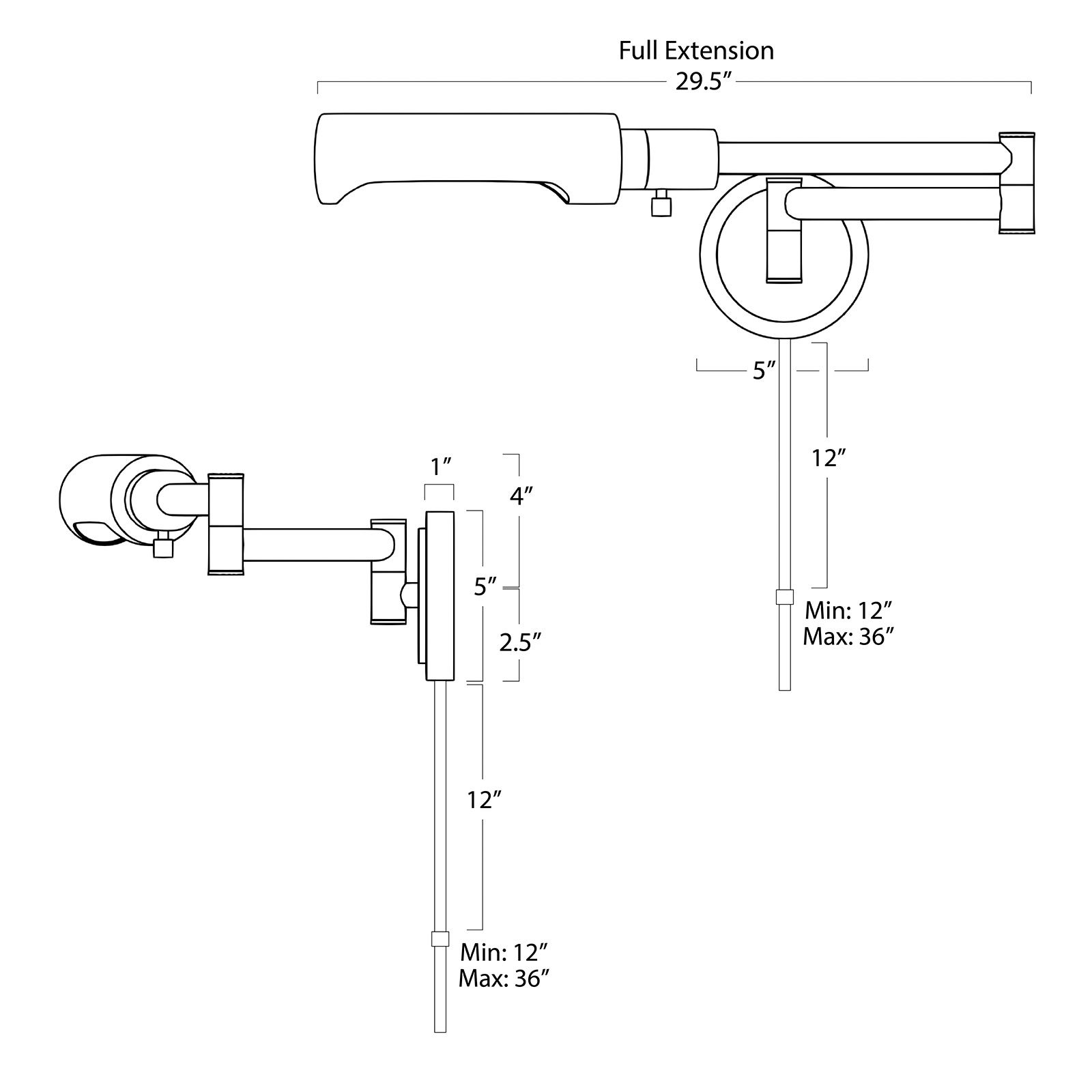 Image 5 Regina Andrew Noble Natural Brass Swing Arm Plug-In Wall Sconce more views