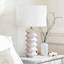 Regina Andrew Nova 25" Modern Coastal White Wood Table Lamp