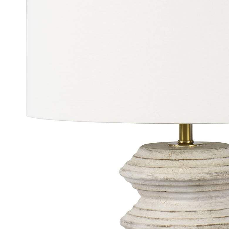 Image 3 Regina Andrew Nova 25" Modern Coastal White Wood Table Lamp more views