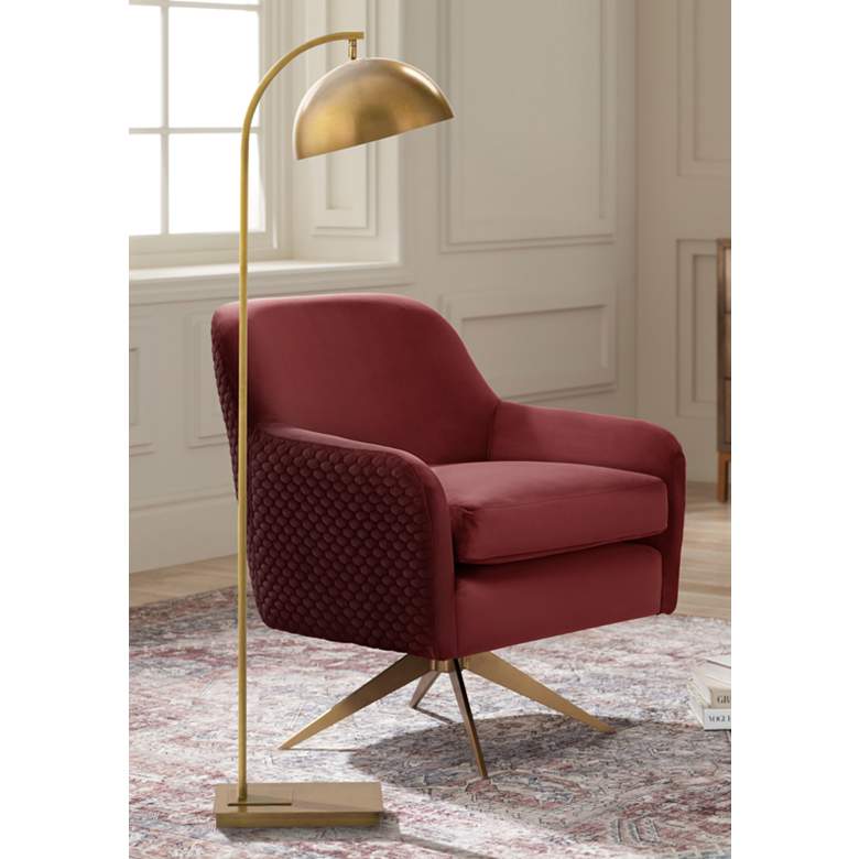 Image 1 Regina Andrew Otto 55 1/4" Natural Brass Modern Arc Floor Lamp