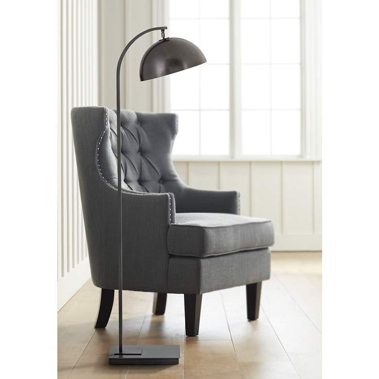 Image 1 Regina Andrew Otto 55 1/4" Oil-Rubbed Bronze Dome Arc Floor Lamp