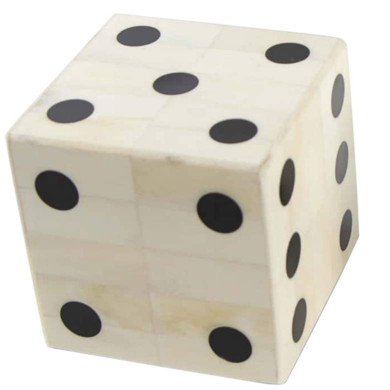 Image 2 Regina Andrew Oversized Bone Gaming Dice Pair 3.75 Height more views