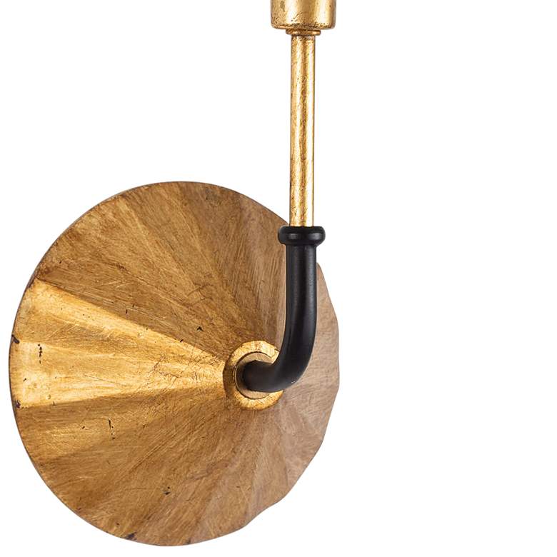 Image 3 Regina Andrew Parasol 14 3/4" High Gold Leaf Wall Sconce more views