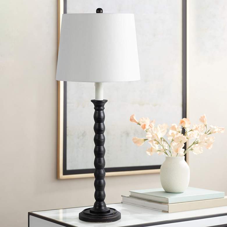 Image 1 Regina Andrew Perennial 29 1/2" Ebony Wood Buffet Lamp
