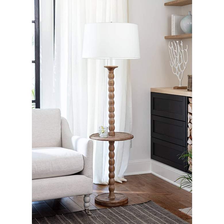 Image 1 Regina Andrew Perennial 64 3/4 inch Natural Wood Floor Lamp with Table