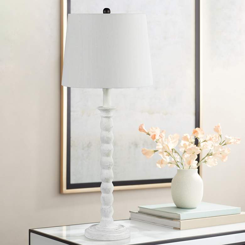 Image 1 Regina Andrew Perennial White Wood Buffet Lamp
