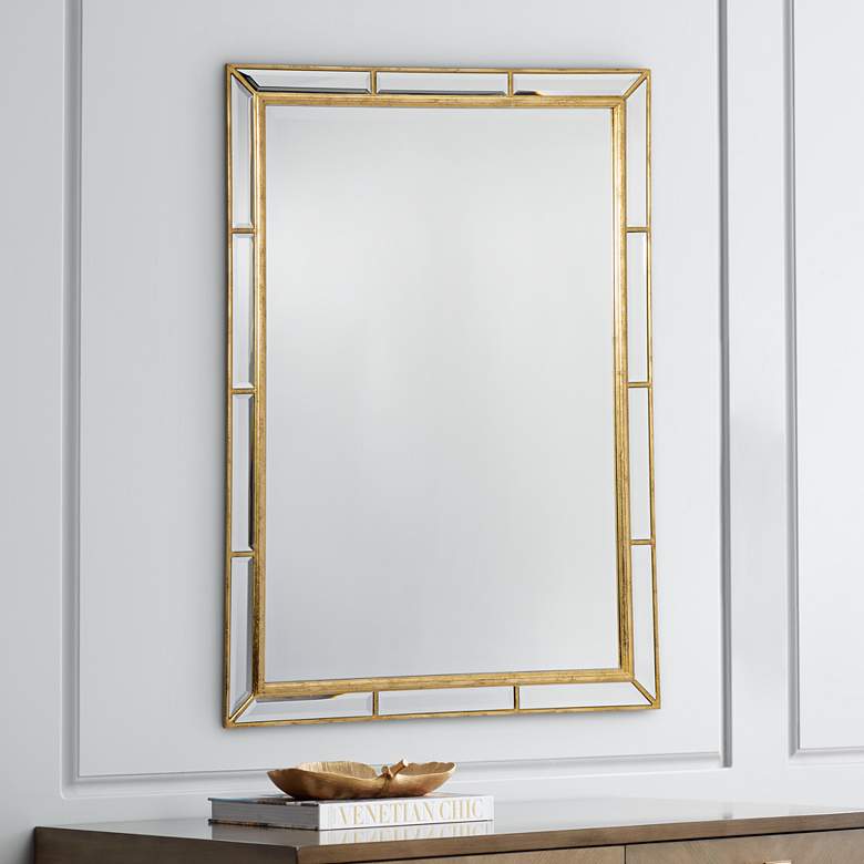 Image 1 Regina Andrew Plaza Gold Leaf 29 inch x 41 inch Wall Mirror
