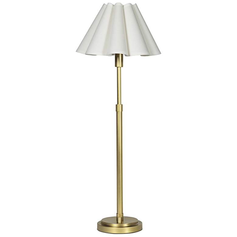 Image 1 Regina Andrew Polly 27 1/4" Natural Brass White Scalloped Shade Lamp