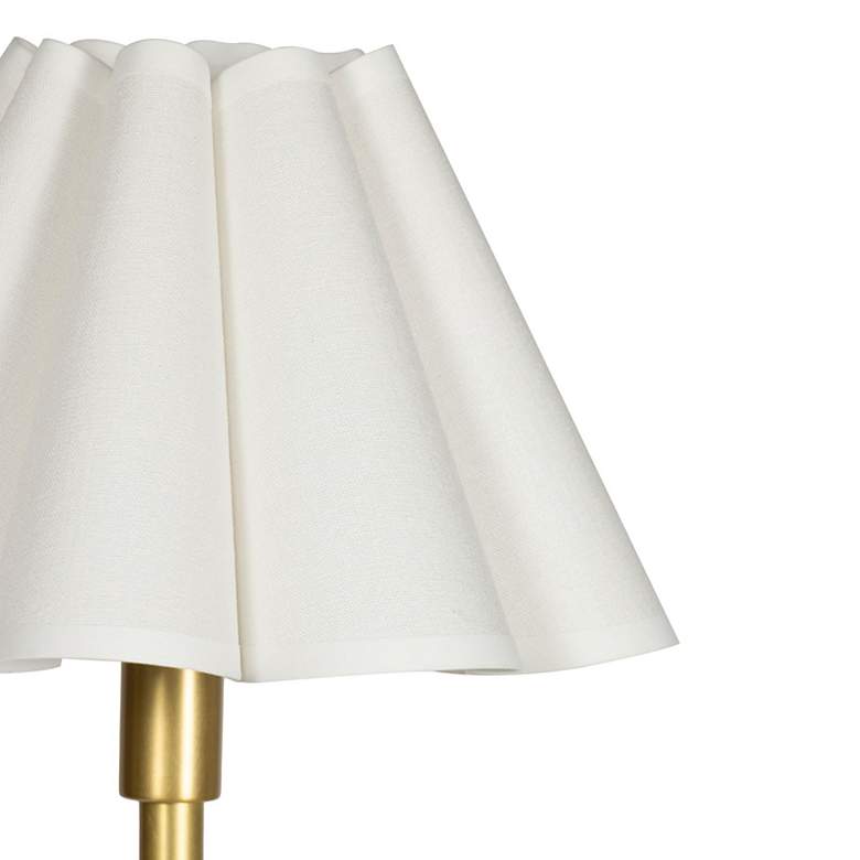 Image 2 Regina Andrew Polly 27 1/4" Natural Brass White Scalloped Shade Lamp more views