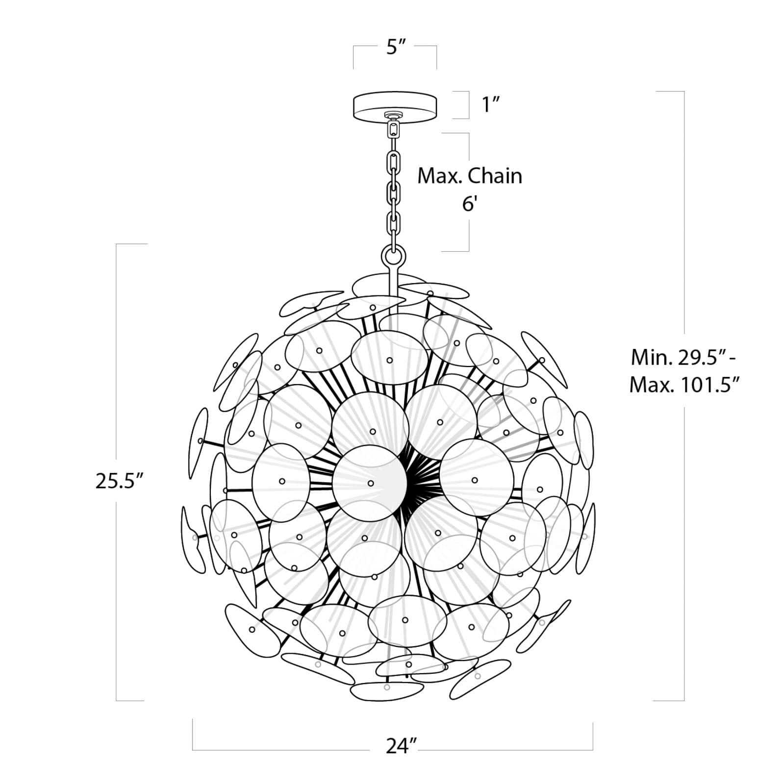 Regina Andrew Poppy Glass Chandelier Small (Clear) 29.5 Height