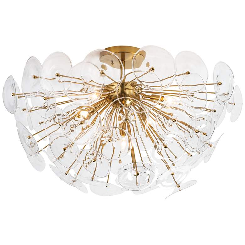 Image 1 Regina Andrew Poppy Glass Semi Flush Mount (Clear) 21.25 Height