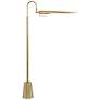 2_Regina Andrew Raven Adjustable Height Natural Brass Modern Floor Lamp