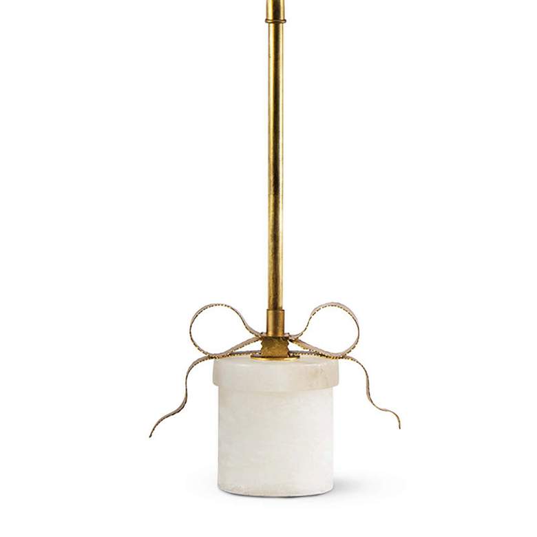 Image 4 Regina Andrew Ribbon Alabaster and Gold Leaf Steel Table Lamp more views