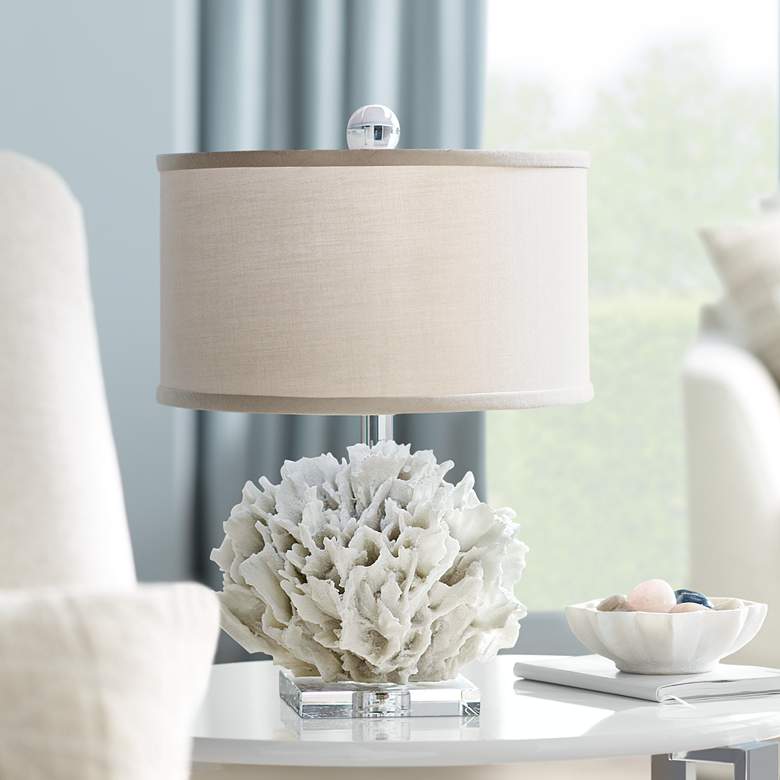 Image 1 Regina Andrew Ribbon Coral Tropical Coastal Accent Table Lamp