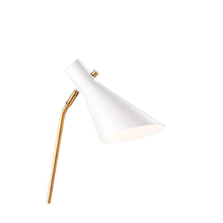 Image 2 Regina Andrew Spyder 55 3/4" White and Natural Brass Modern Floor Lamp more views